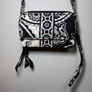 Vera Bradley Midnight Paisley All In One Crossbody Wallet Wristlet Bag Purse
